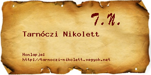 Tarnóczi Nikolett névjegykártya